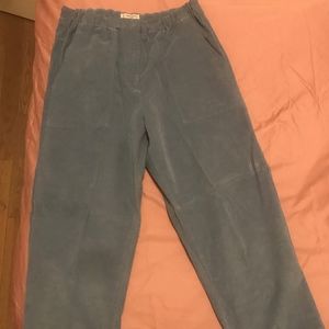 Alberto Biani light blue velvet pants
